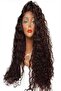 Curly Front Hair Wigs 1B Medium Brown