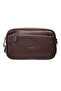 Crystal Brown Genuine Leather Password Handbag Men / Women P1692