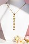 7 Colors Element Crystal Stone Y-Shaped Necklace Tarnish-Free Gold Women's Crystal Stone Steel Necklace - 6