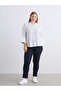 Striped Oversize Women's Shirt - 5