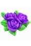 Mini Miniature 4.5cm 3 Rose Flower Sconce Silicone Mold K-1446, Stone Powder Soap Plaster Candle Mold - 7
