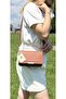 Women's Shoulder Bag with Wallet and Card Holder Detail - 2