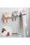 Wall Mounted Towel And Shoes Double Layer Plastic Hook White 27x4x4.5cm - 6