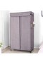 Fabric Wardrobe, Portable Single Clothes Closet w/Hanging Rail, Foldable Garment Storage Cabinet Spa - 3