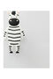 Zebra Shape Plastic Adhesive Hook White/Black 11.5 x 7cm