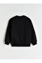 Black College Collar Long Sleeve Basic Boys' Zippered Sweatshirt - 3