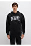 Logo Printed Hooded Black Men's Sweatshirt M067149-902 - 4
