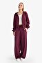 Cropped Fit Hooded Thick Zippered Sweatshirt Z7069Az25Wn - 2
