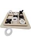 Wooden Tic Tac Toe Game – Black & White Pieces - 3