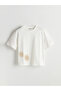 Crew Neck Embroidered Girl's T-Shirt