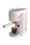 Manual Espresso Machine – 2-in-1 Thermo-Block System, Electric Cappuccino Maker, White Design