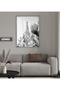 Amazing | Black&White Eiffel Tower Model -4 | Framed Tempered Glass Table Single Vertical