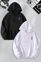 Dear or Friend Couple Combination Sonic Pixel Printed Hooded Sweatshirt 2 Piece Set Hoodie