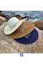 Luxury Straw Wide Brim Solid Color Beach Hat for Women - 4
