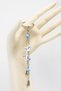 Silver Colored Tasseled Blue Evil Eye Beaded Cat Keychain, Wreath Keychain - 7
