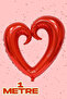 Large Size 1 Meter Red Heart Mid-Empty Foil Balloon Marriage Proposal Marriage Anniversary Ornament - 2