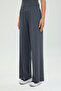 Soft Rib Straight Cut Loose Trousers Smoked - 4