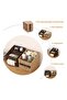 Multi Functional Nordic Organizer Storage Box Dark Brown 16.5x16.5x16.5cm - 3