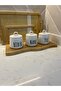 Set of 3 Porcelain Spice Jar with Stand – Spice Jar Set - 2