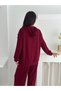 Hooded Zippered Wide Leg Modal Fabric Tracksuit Set - 7