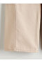 Beige Wideleg Girls' Cargo Pants - 4