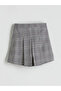 Esvab • Modern & Distinctive Belted Checkered Embroidered Girls' Shorts Skirt