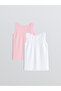 Esvab • Modern & Distinctive Heart Embroidered Girls' Tank Top 2-Pack