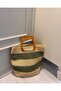 Daily Straw and Green Color Daily Beach Bag Summer Handbag Hand Knitted - 3