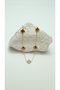 Steel Burgundy Gold Necklace