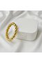 Gold Color Oval Bead Design Bracelet - Elegant and Modern - 2
