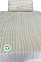 100% Cotton Mucin Sheet Set Single Striped Ecru - 2