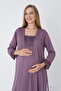 Maternity and Maternity Dressing Gown Nightgown Set - 5