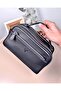 Genuine Leather Large Men's Handbag Zippered Black Color 2104 - 2