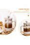350ml Glass French Press Coffee Pot, Teapot with Removable Infuser for Home Office - 3