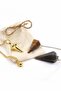 Natural Stone Labradorite Stone-Tiger Eye Stone-Bronze Pandul Pendulum Spinning Top Set of 3 - 4