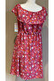 Women's Pink Floral Casual Mini Dress Off Shoulder Boho Size Small
