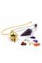 Natural Stone Amethyst Stone Pandul and Brass Pandul Pendulum with Pendulum Chamber Set of 2 - 2