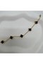Steel Gold Black Mini Clover Detail Trend Bracelet - Gold - 2