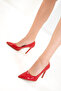 Red Patent Leather Women's Classic Heeled Shoes 20819 - 4