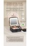 Adjustable Elegant Stylish Travel Makeup Bag Black with Led Light Mirror Travel Case - 2