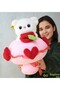 "Love Bouquet with Plush Rabbit and Teddy Bear - a Heart-Warming Gift Option!" - 5
