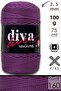 خيط Diva Line Diva Macrame سميك (رقم: 4) 160 برقوق.