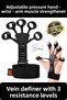 Premium 3 Resistance Levels Finger Strengthener Vein Defining Grip Hand Spring Exerciser