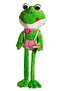 Cute Plush Frog in Dress with Bow Tie 100 Cm Giant Size 1 Meter - 2