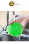 Practical 2-Pack Non-Disappearing Silicone Dishwashing Brush Heat Resistant Water Absorbing Sponge Round - 6