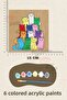Wooden Painting and Activity Set with Cat Figure - Brush and Acrylic Paint as a Gift - 2