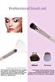 18 Pieces, Eye, Eyebrow, Professional Makeup Brush Set-Champagne Gold - 8
