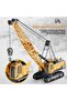 Metal Crawler Excavator with Bucket and Hook Crane Toy Construction Machinery Set - 6