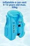 Inflatable Pool and Sea Life Jacket for 9-13 Years Old Children, Swimming Learning - 3