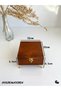 Natural Wooden Jewelry Box Wooden Storage Box (Walnut)(White Pine)(Length:12Cm Width:12Cm Height:8.5Cm) - 6